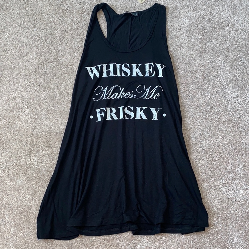 Whiskey Makes Me Frisky Shirt/Coverup - Picture 1 of 3